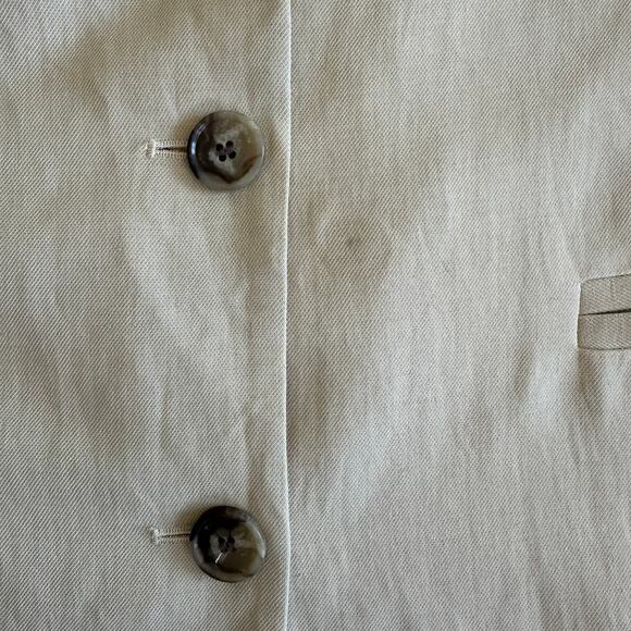 COS Light Beige Linen Blend Relaxed-Fit Blazer Size 10 - Picture 12 of 15